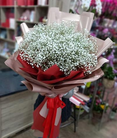 Букет цветов из: Гипсофила в Захарово Одинцовского района