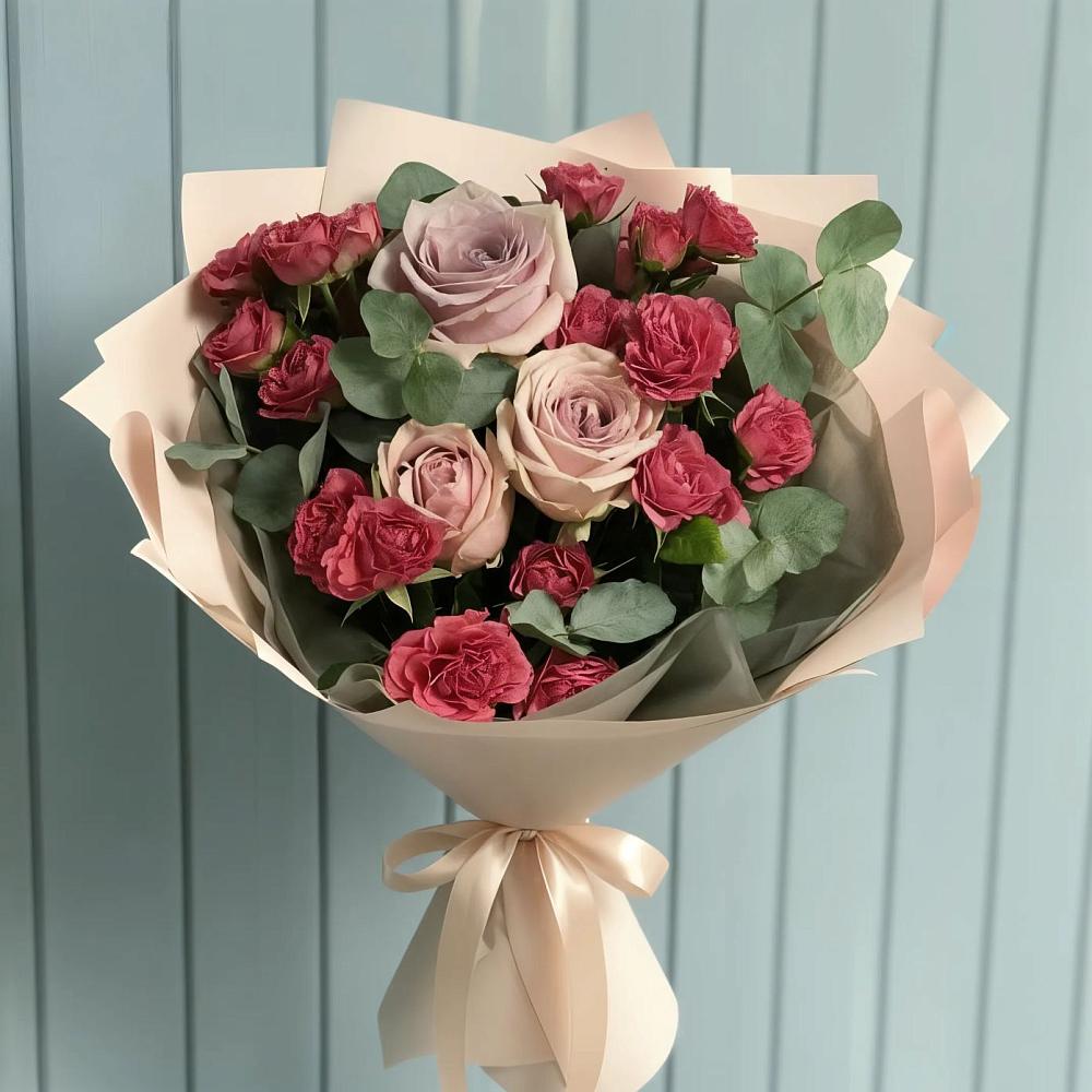 Букет цветов из: Гвоздики и Розы в Захарово Одинцовского района