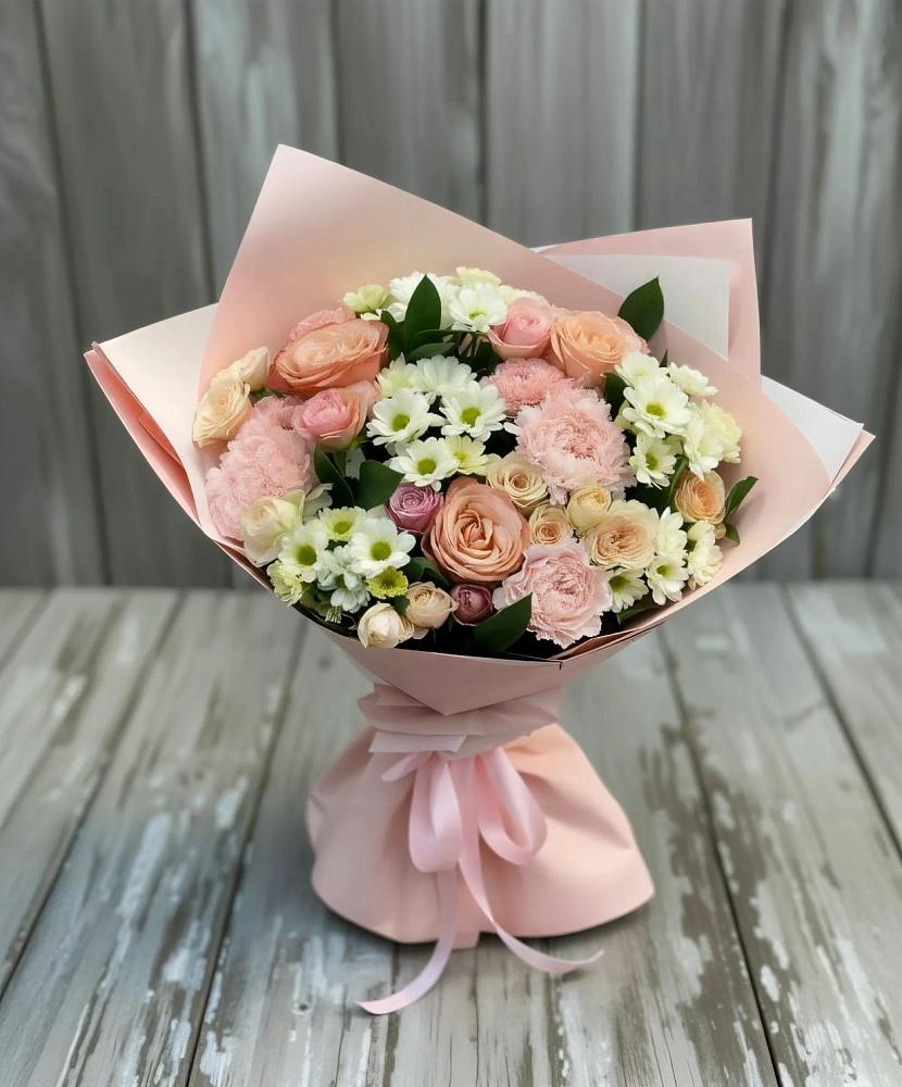 Букет цветов из: Гвоздики, Розы и Хризантемы в Захарово Одинцовского района