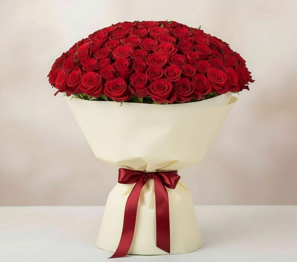 Букет 101 Красная роза Милано в Захарово Одинцовского района