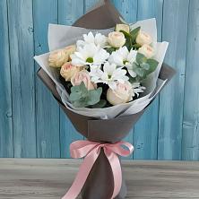Букет цветов из:  Хризантемы и Розы в Захарово Одинцовского района