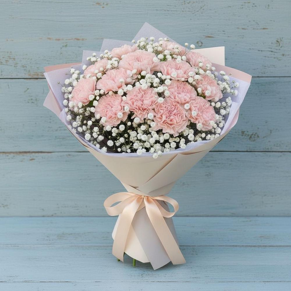 Букет цветов из: Гвоздики в Захарово Одинцовского района