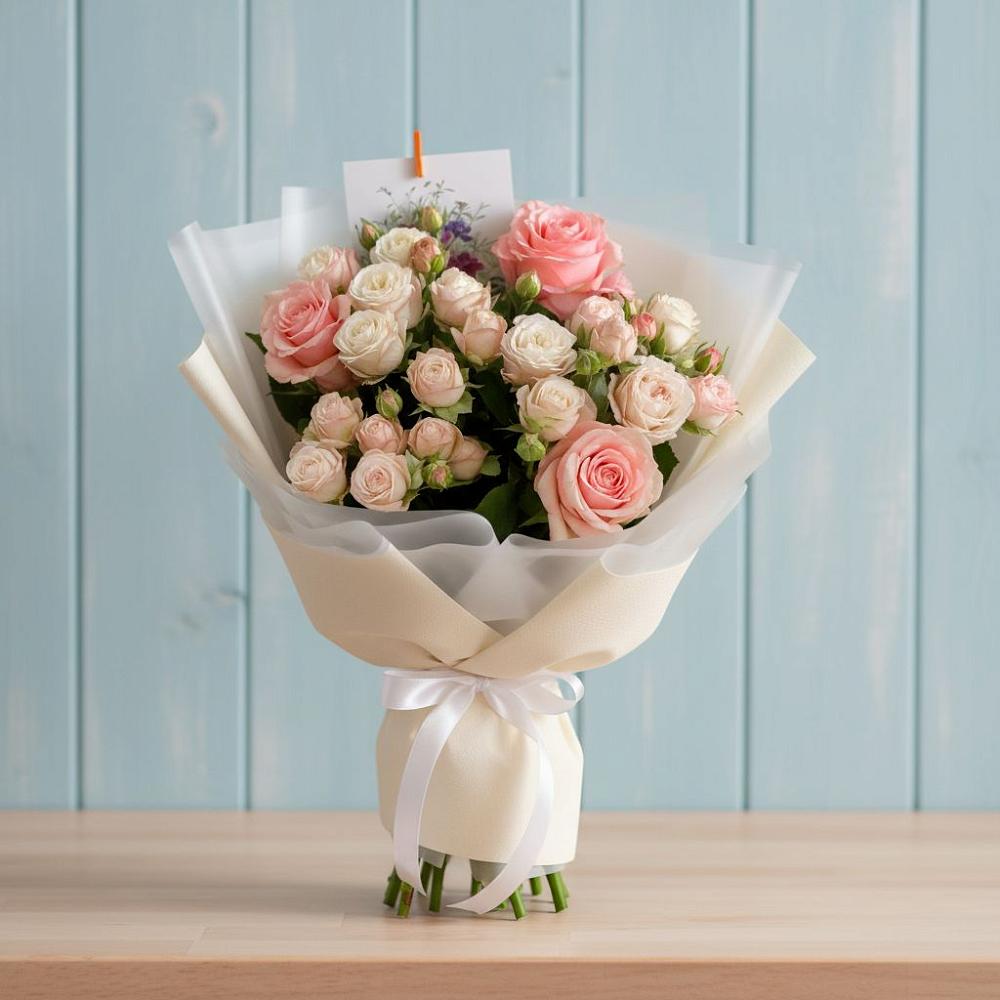 Букет цветов из: Розы в Захарово Одинцовского района