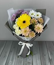 Букет цветов из:  Розы, Герберы и Хризантемы в Захарово Одинцовского района
