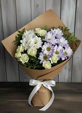 Букет цветов из:  Хризантемы и Розы #REPLACE_PRED# Захарово Одинцовского района