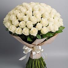 Букет 101 беля роза Белоснежка в Захарово Одинцовского района