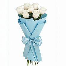 Букет 7 белых роз Проуд в Захарово Одинцовского района