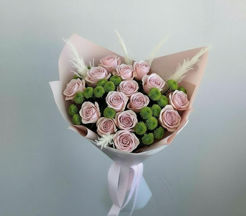 Букет цветов из: Розы и Хризантемы в Захарово Одинцовского района