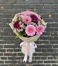Букет цветов из:  Герберы и Хризантемы в Захарово Одинцовского района