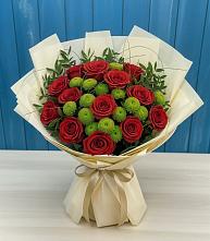 Букет цветов из:  Розы и Хризантемы в Захарово Одинцовского района