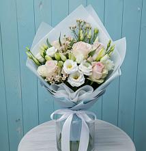 Букет цветов из:  Розы и Лизиантусы #REPLACE_PRED# Захарово Одинцовского района