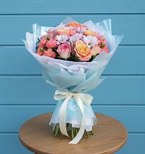 Букет цветов из:  Хризантемы и Розы в Захарово Одинцовского района