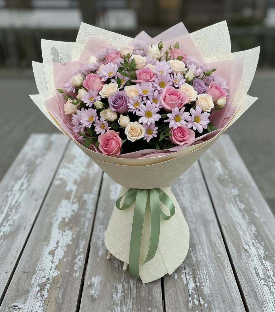 Букет цветов из: Розы и Хризантемы в Захарово Одинцовского района