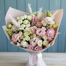 Букет цветов из:  Альстромерии и Розы в Захарово Одинцовского района